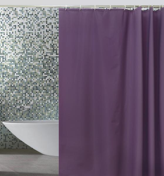 Штора для ванной комнаты Zalel YE 0008A 180x180 см Peva, фиолетовая