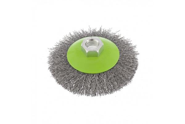 Щетка для УШМ ,100мм,М 14,"тарелка",витая проволока (746087)(СИБРТЕХ)