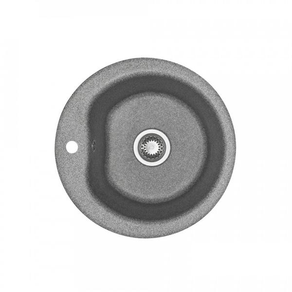 Мойка кухонная Aquaton Мида круглая 51 см, искусст. камень, серый, 1A712732MD230