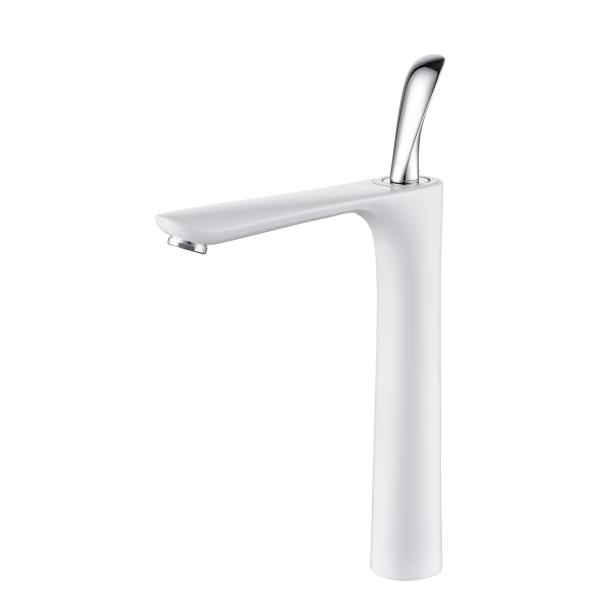 Смеситель для раковины D&K Venice Baciano высокий белый