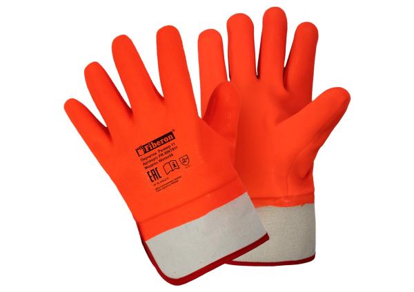 Перчатки Ледоруб Эксперт с ПВХ, стойкость к загрязнениям, манжета-крага, 11 (XXL), Fiberon