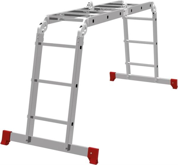 Лестница-трансформер Новая Высота NV1320, 4x4 ступени, рабочая нагрузка 120 кг