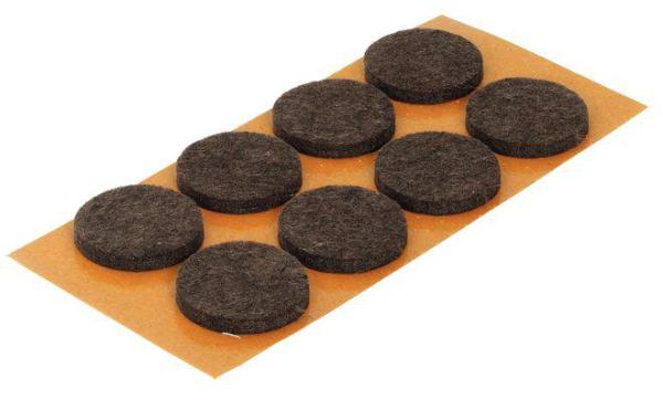 Подпятник мебельный круглый 30 мм, фетр, Hafele, 650.06.108