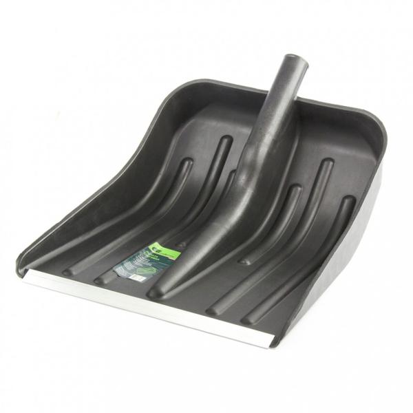 Лопата снеговая пластик.  360*405мм, без черенка, алюмин. планка СИБРТЕХ (арт.61578)