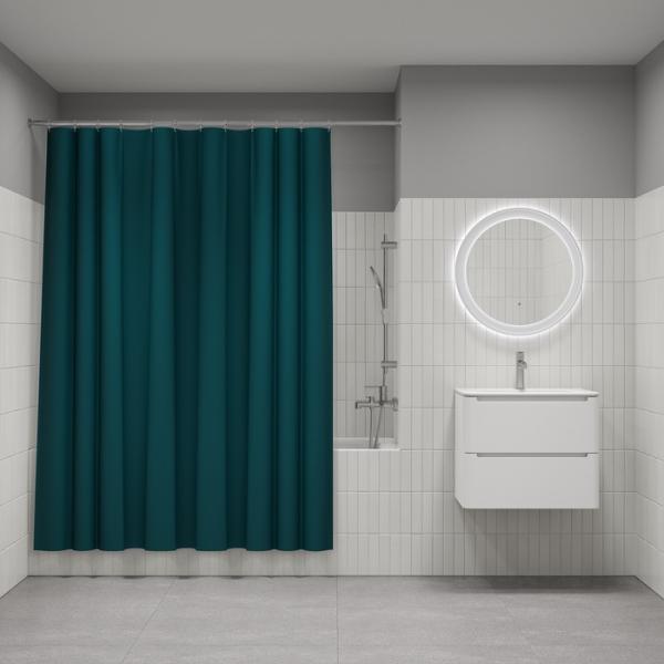 Штора для ванной комнаты Iddis P04PE18i11 180x200 см Pe, зеленая