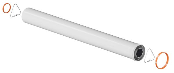 Удлинение дымохода коаксиального Ariston 60/100, 1000 мм