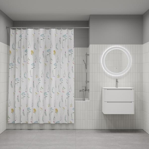 Штора для ванной комнаты Iddis BF02P18i11 180x200 см полиэстер, белая