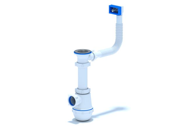 Сифон для мойки АниГрот A01.40S 11/2''х40 с переливом