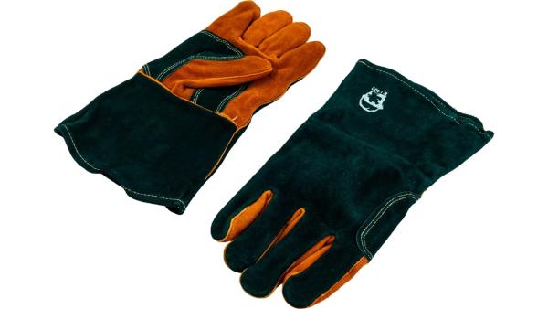 Краги спилковые зеленые Изумруд, 35 см, Профессионал