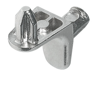 Полкодержатель 5/5/6 мм, цинк, никелированный, Hafele, 282.24.726