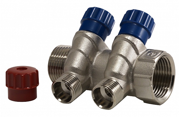Коллектор VALTEC c регул. вентилями, 3/4"х2 вых 1/2" нар VTc.560