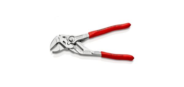 Клещи переставные-гаечный ключ 180 мм, хром, зев 40 мм, обливные ручки, Knipex