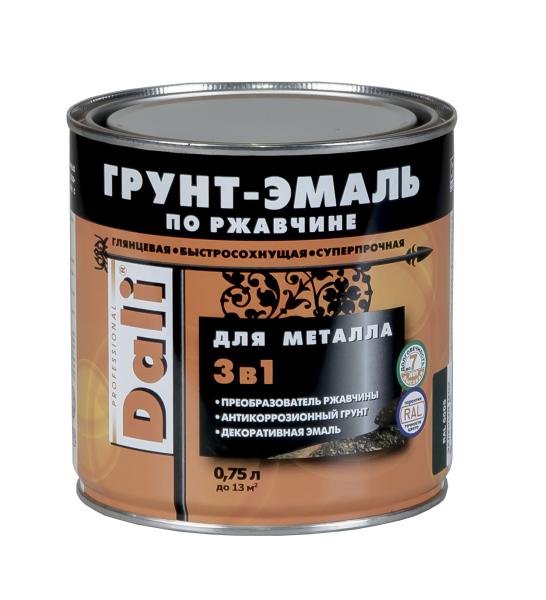 Грунт-эмаль по ржавчине 3в1 белая (RAL 9010) 0,75л DALI