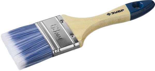 Кисть плоская ЗУБР "АКВА-МАСТЕР" 63мм, искусств. щетина, дерев. ручка (арт.4-01007-063)