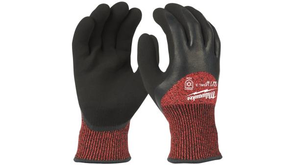 Перчатки защитные Winter Cut level 3/C, х/б, 7/S, латексное покрытие, Milwaukee