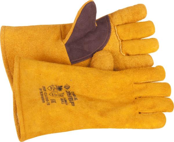 Термостойкие краги для сварки и тяжелых механических работ Зубр, утепленные, спилковые, 350мм, 11335-XL