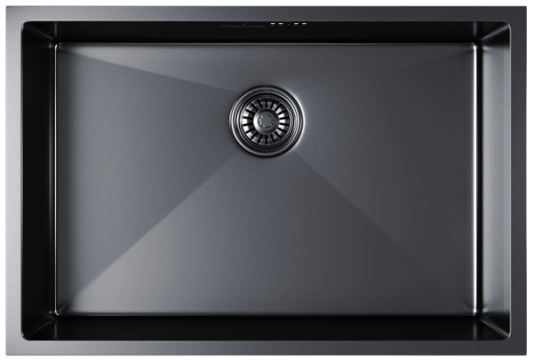 Мойка кухонная Mixline Pro прямоугольная 65x44 см, нерж. сталь, черный графит 548573