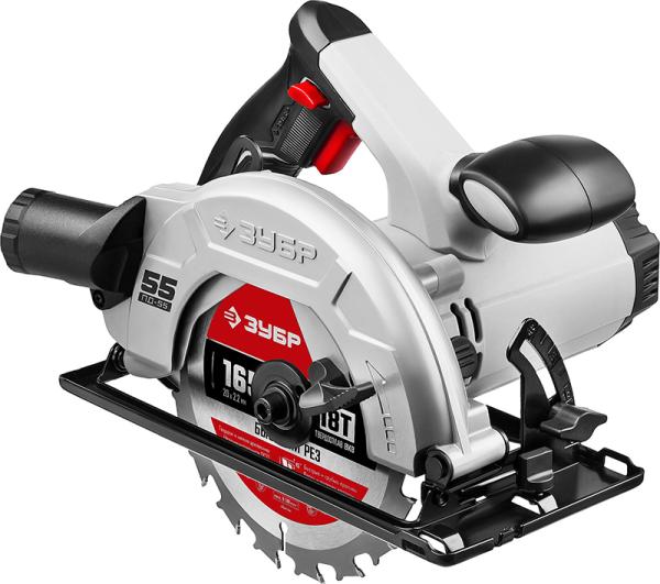 Пила дисковая ЗУБР ПД-55, 1300 Вт, 165 мм, 4700 об/мин, 90°-55 мм, коробка