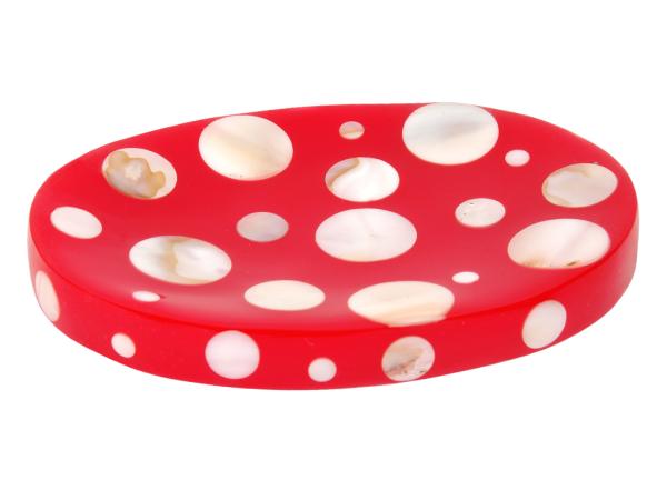 Мыльница Krugla red (красно-белый) G88-18