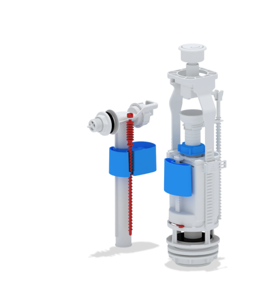 Арматура сантехническая кн. двойная белая., б/п. WC3050