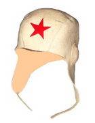 Шапка для бани белая "ШЛЕМАФОН" с вышивкой (полушерсть)