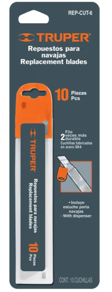 Лезвия запасные для ножа 10шт CUT-6 REP-CUT-6, Truper