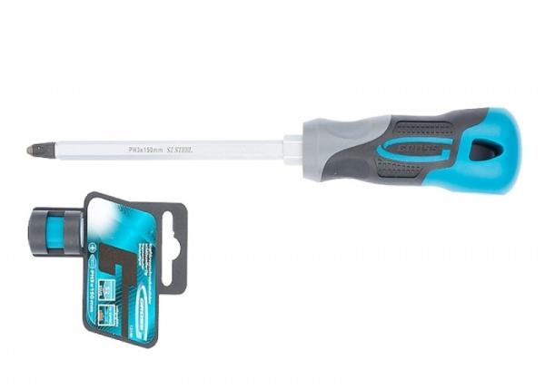 Отвертка крестовая PH3х150мм, S2, трехкомпонентная рукоятка (12149) (GROSS)