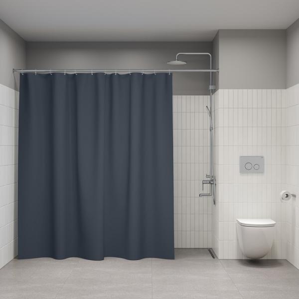 Штора для ванной комнаты Iddis BL01P24i11 240x200 см полиэстер, серая