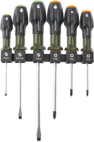 Набор отверток 6 шт с трехкомпонентыми рукоятками  (728060) ДТ