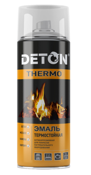 Эмаль термостойкая Deton Termo серебристая 520мл