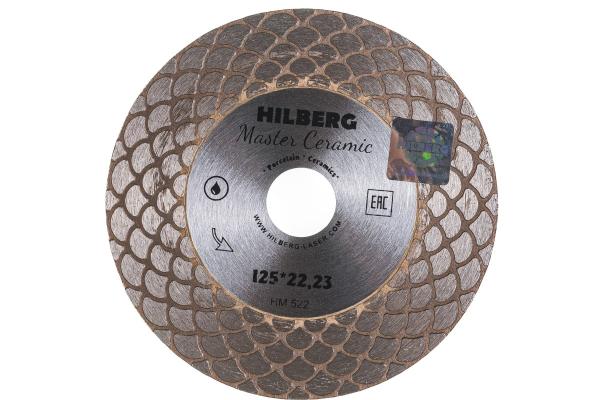 Диск алмазный по керамограниту 125x1,6x22,23 мм Master Ceramic сплошной, Hilberg