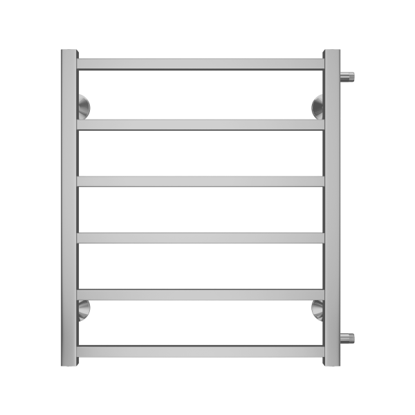 Полотенцесушитель водяной Terminus Вега П6 500x600 мм, боковое подключение 500 мм, черный матовый