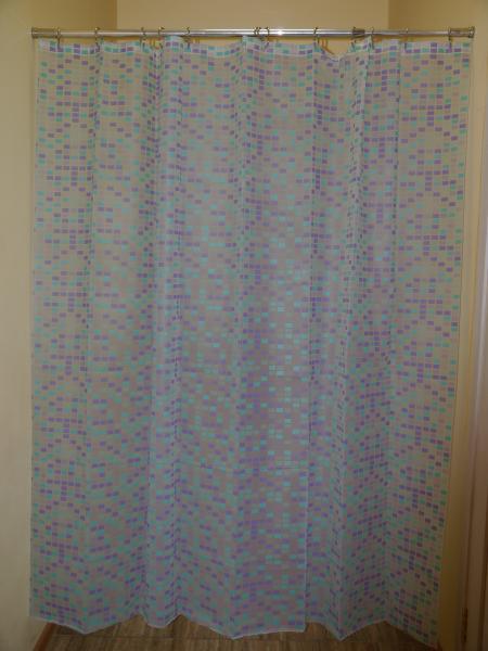 Штора для ванной комнаты Zalel YE 4200G 180x180 см Peva, прозрачная