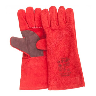 Термостойкие краги для сварки и тяжелых механических работ Зубр "Мастер", спилковые, с подкладкой, 350мм, 11334-XL