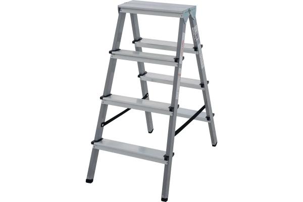 Лестница подставка двухсторонняя Новая Высота NV1140, 4 ступени, рабочая нагрузка 150 кг