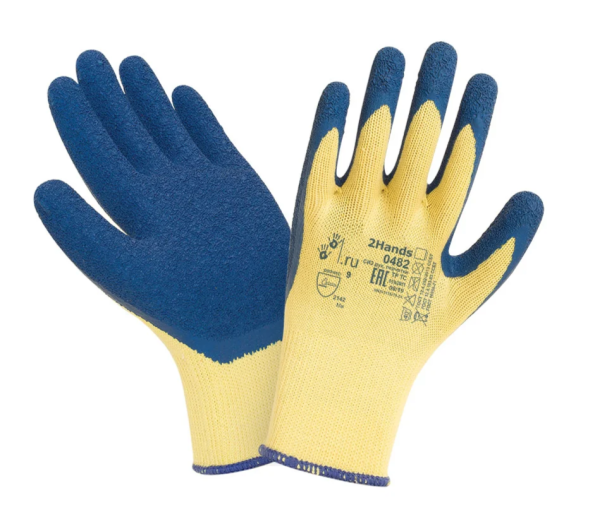 Перчатки полиэфир/хлопок латексное покрытие "Комфорт", 2Hands