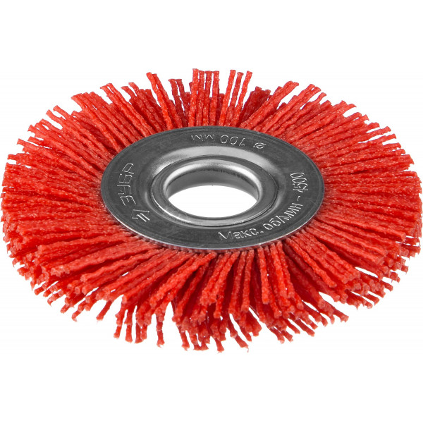 Щетка дисковая d 125мм для УШМ нейлоновая проволока с абразивным покрытием  (35160-125_z01)ЗУБР