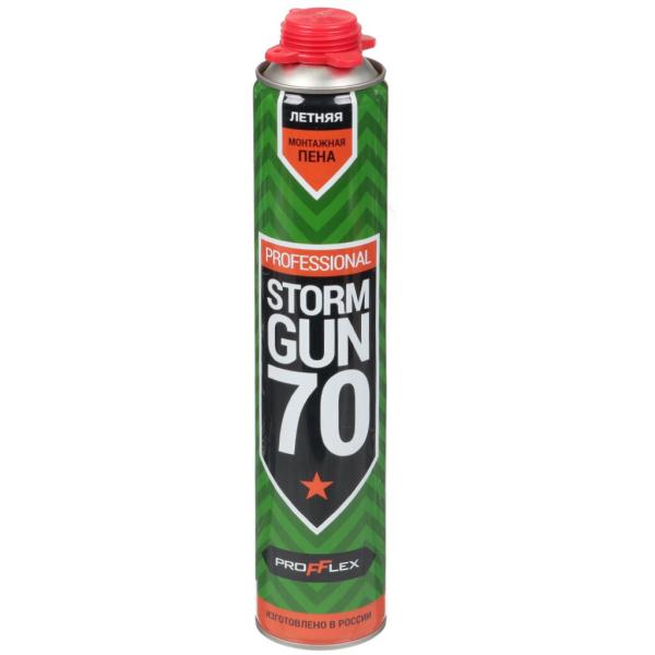 Пена монтажная профессиональная Storm Gun, водостойкая, 850 мл, летняя, Profflex