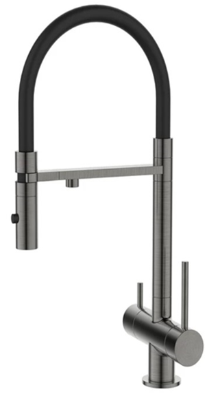 Смеситель для кухни DQ Kitchen под фильтр DA1462506Grey, графит