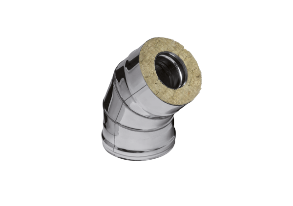 Сэндвич-колено 135°, 304/0,8 мм + нерж., Ф115х200