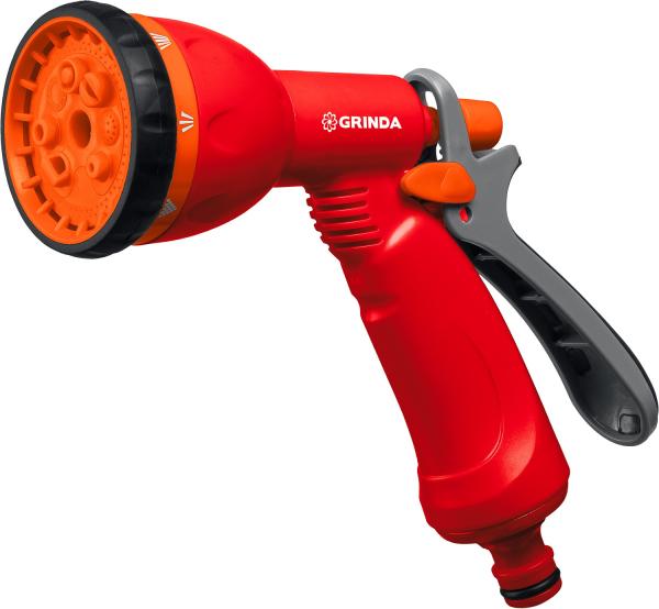 Пистолет поливочный GRINDA 8-режимов, пластик. (арт.8-427370)