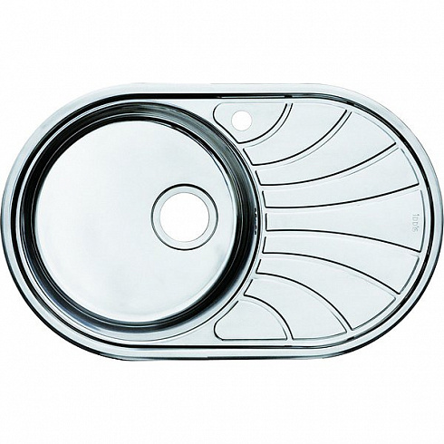 Мойка кухонная Iddis Suno S овальная 77x48 см, нерж. сталь, сатин, SUN77SLi77