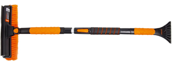 Щетка телескопическая для уборки снега 1100-1200 мм скребок 125 мм, Amigo