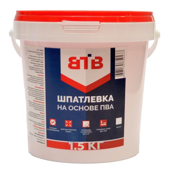 Шпаклёвка на ПВА ВТВ 1,5кг