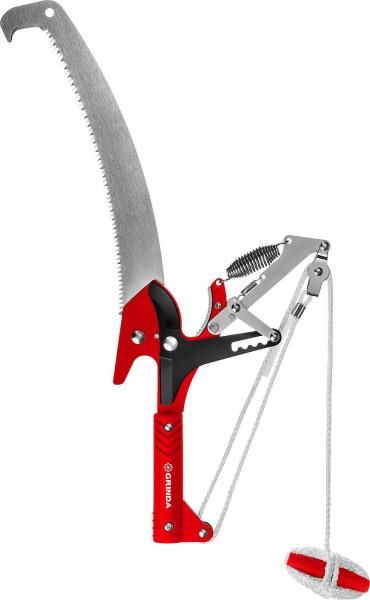 Сучкорез штанговый GRINDA с храповым мех-мом, пила с режущим крюком (арт.8-424431)