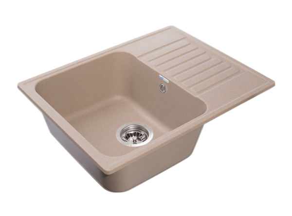 Мойка кухонная GranFest Quarz 13 прямоугольная 61,8x47,7 см, искусст. камень, песочный, 13