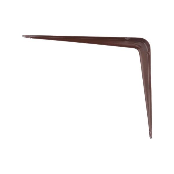 Кронштейн угловой  400х450мм, с ребром, коричневый