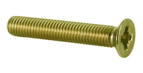 Винт с потайной головкой М  4х10, DIN965, латунь