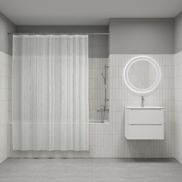 Штора для ванной комнаты Iddis P03PV18i11 180x200 см Peva, прозрачная