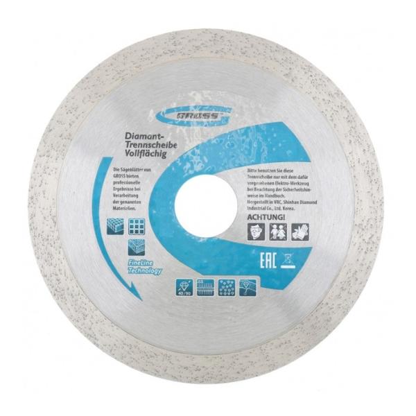 Алмазный диск сплошной  230х1,8х22,2мм, мокрое резание, (730497) GROSS